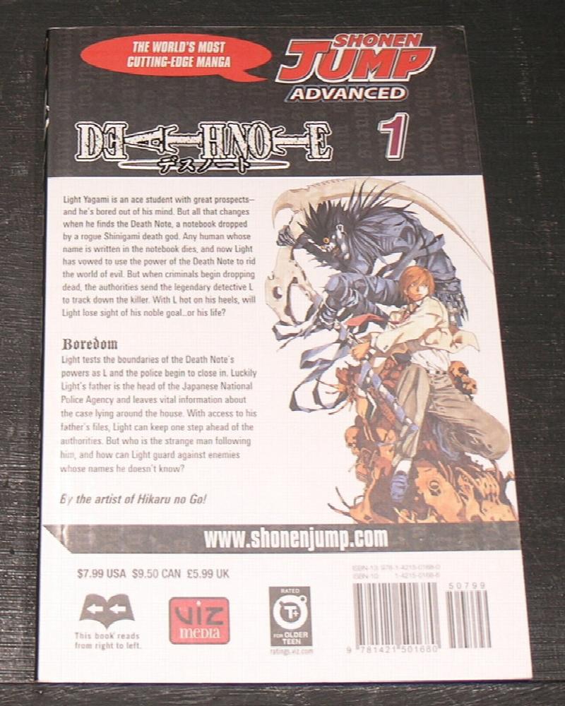 Death Note Vol 1; The Shonen Jump Advanced Manga Edition